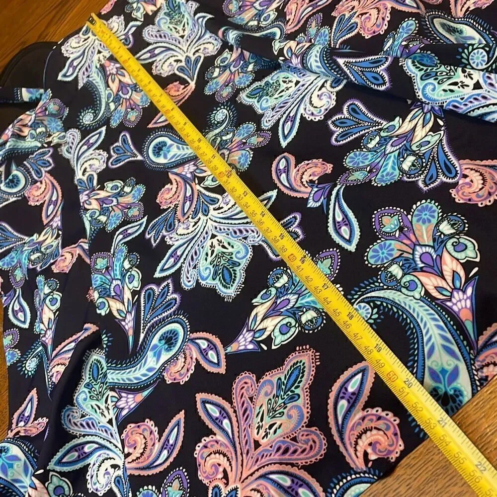 Roatan print adjustable strap swim dress style bathing suit 1X NWOT